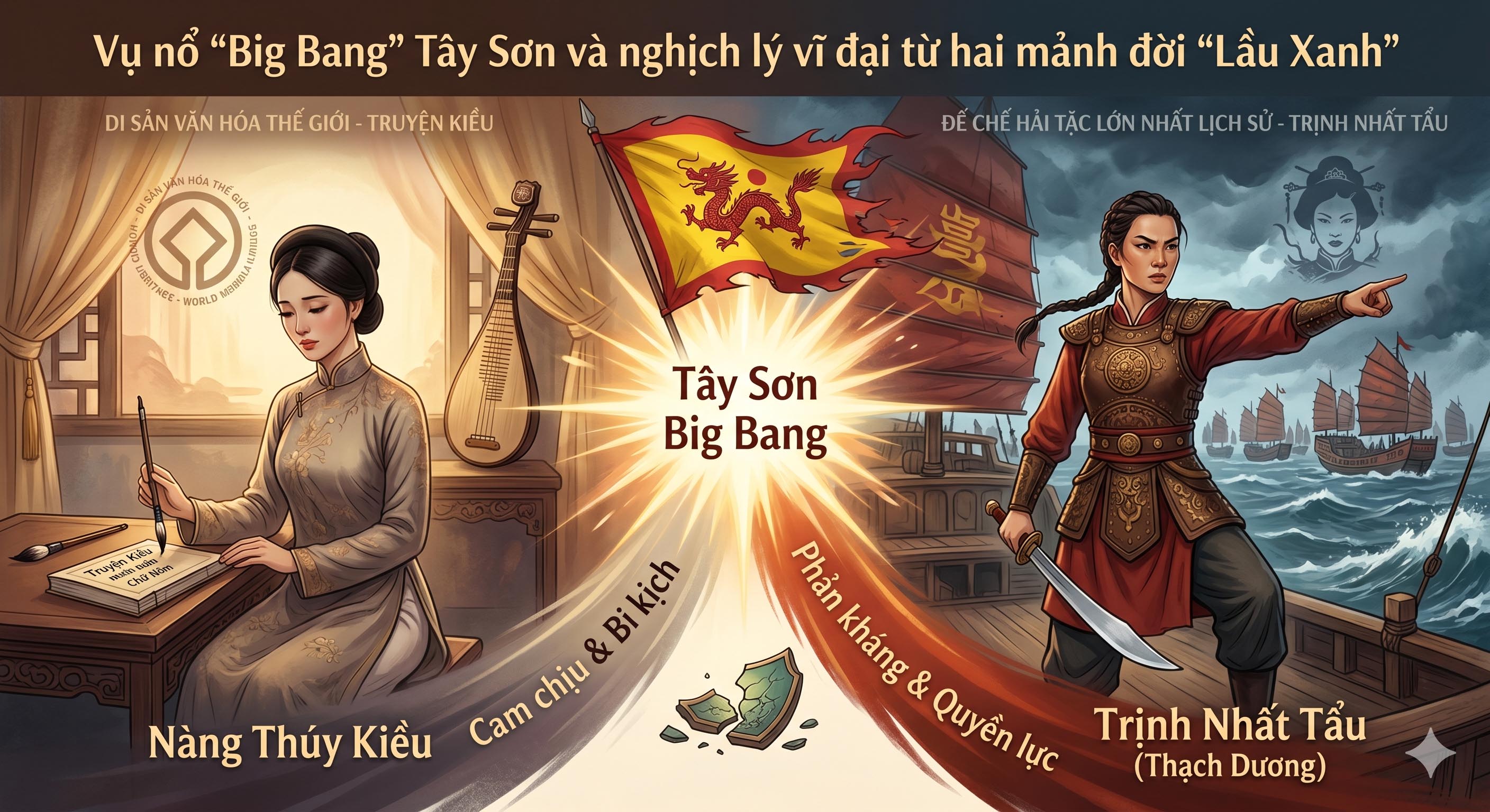 Nàng Thúy Kiều và Trịnh Nhất Tẩu: hai mảnh đời lầu xanh thai nghén từ vụ nổ Big Bang Tây Sơn
